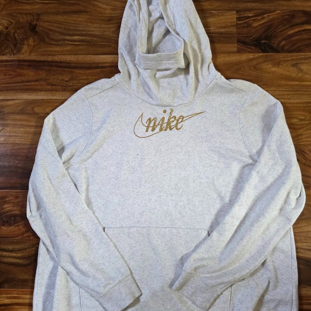 Nike funnel neck hoodie oatmeal color 1X